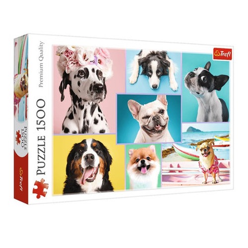 Puzzle 1500 elementów  Słodkie Pieski