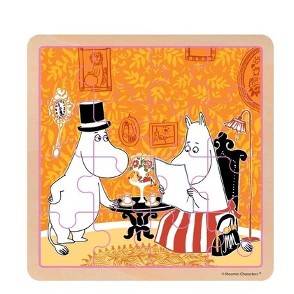 Puzzle 16 drewniane Muminki - Czas na herbatkę