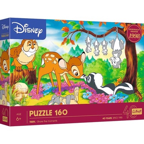 Puzzle 160 40-lecie Trefl Bambi i leśni przyjaciele 40054