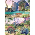 Puzzle 2 x 100 el. Dinozaury (panorama)