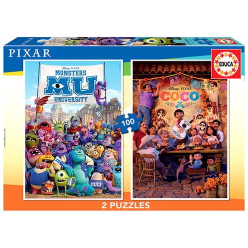 Puzzle 2 x 100 el. Uniwersytet Potworny / Coco