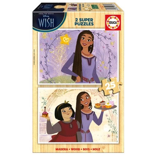 Puzzle 2 x 25 el. Życzenie (drewno)