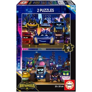 Puzzle 2 x 48 el. Batwheels