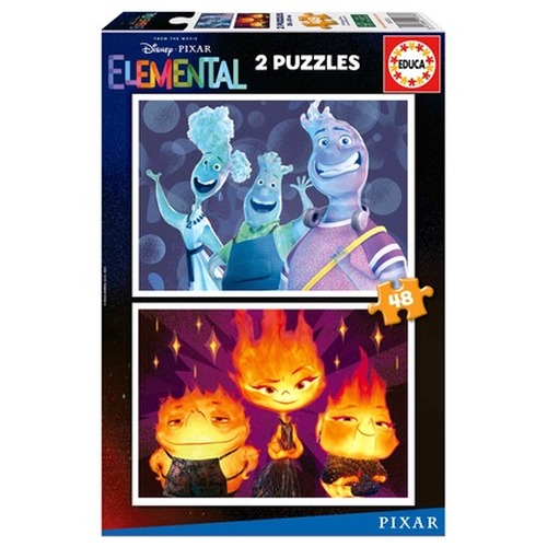 Puzzle 2 x 48 el. Między nami żywiołami