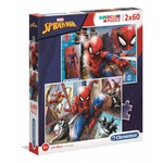 Puzzle 2 x 60 elementów Super Kolor Spider-Man