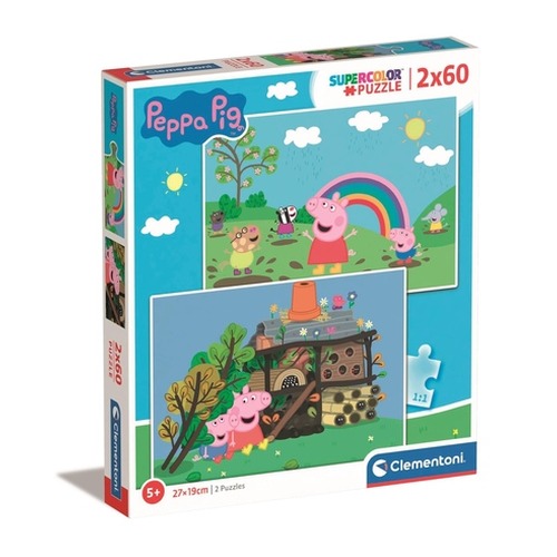 Puzzle 2 x 60 super kolor Peppa Pig 21622