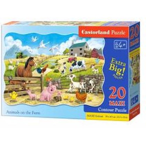 Puzzle 20 maxi - Animals on the Farm CASTOR