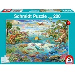 Puzzle 200 el. Świat dinozaurów