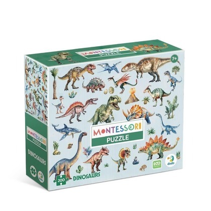 Puzzle 200 Montessori Dinozaury