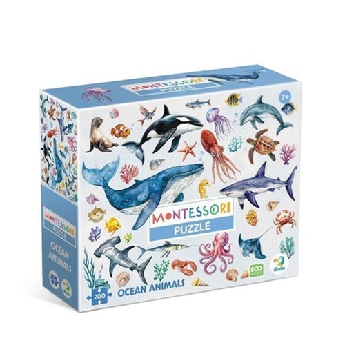 Puzzle 200 Montessori Zwierzęta oceaniczne