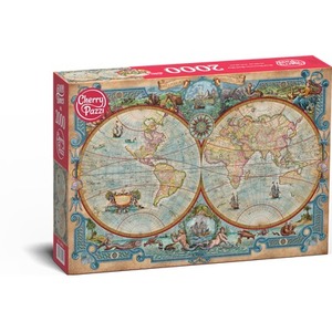 Puzzle 2000 CherryPazzi Great Discoveries World Map 50125