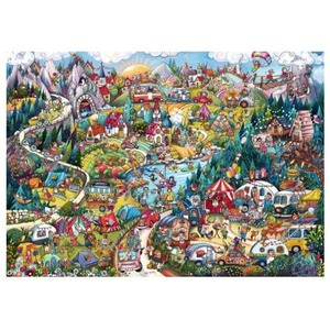 Puzzle 2000 elementów Aktywny weekend, Rita Bergman (Puzzle+plakat)