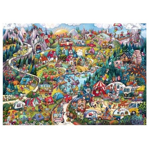 Puzzle 2000 elementów Aktywny weekend, Rita Bergman (Puzzle+plakat)