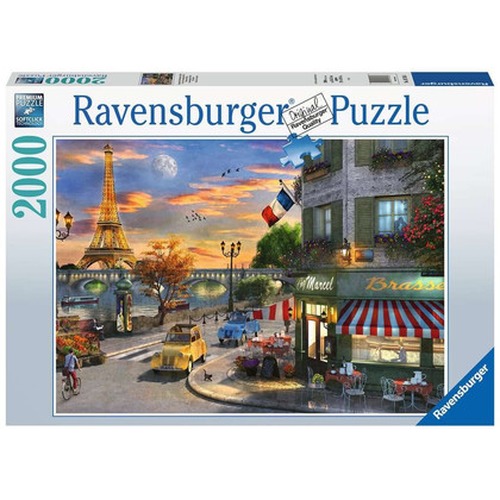 Puzzle 2000 elementów Zachód słońca w Paryżu