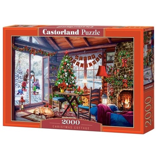 Puzzle 2000 Świąteczna Chata CASTOR