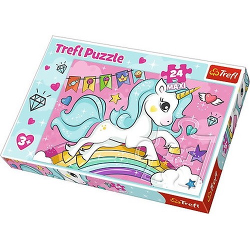 Puzzle 24 elementy Maxi - Słodki Jednorożec