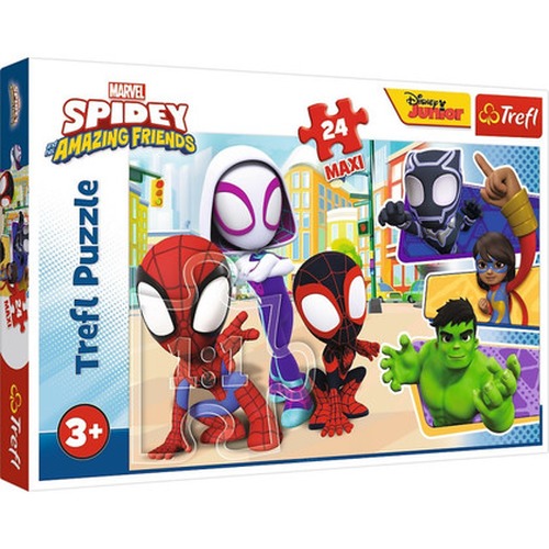 Puzzle 24 maxi Spiday i przyjaciele Spiderman