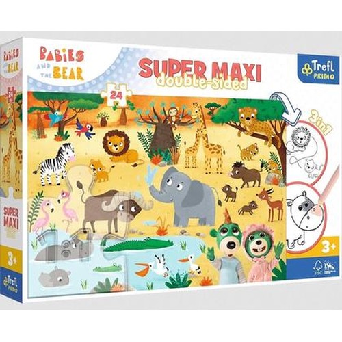 Puzzle 24 Super Maxi Bobaski na safari TREFL