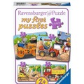 Puzzle 2/4/6/8 Construction Site Animals