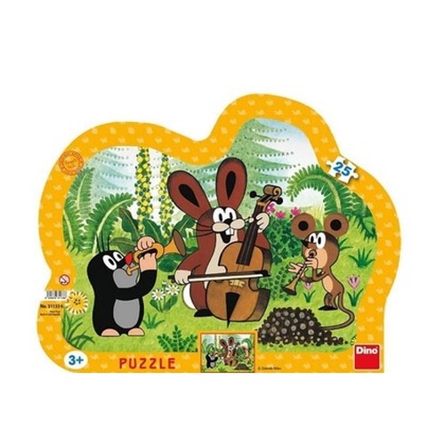 Puzzle 25 ramkowe Krecik Orkiestra przyjaciół