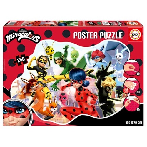 Puzzle 250 el. Miraculous: Biedronka i Czarny Kot