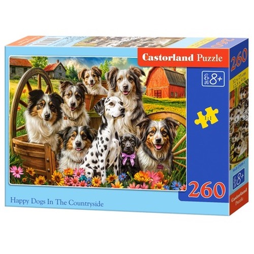 Puzzle 260 Happy Dogs In The Countryside B-27699-1