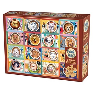 Puzzle 275 el. Latte ze szczeniakami