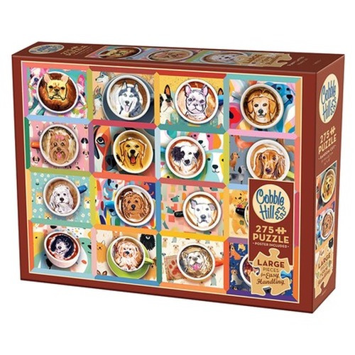 Puzzle 275 el. Latte ze szczeniakami