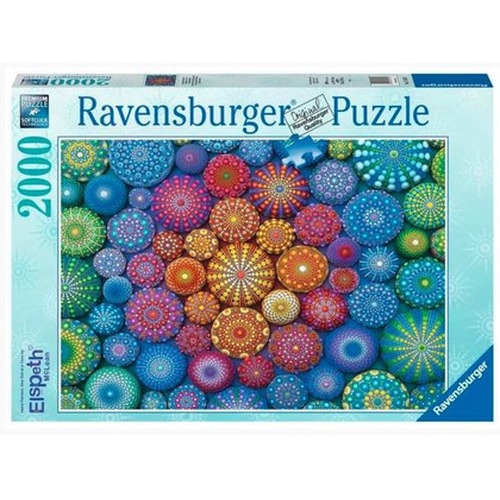 Puzzle 2D 2000 elementów Tęczowe mandale