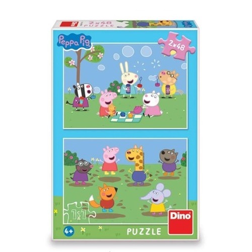 Puzzle 2w1 Świnka Peppa i przyjaciele