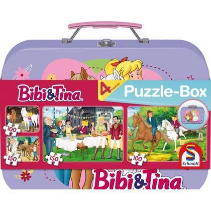 Puzzle 2x100 + 2x150 W walizce - Bibi & Tina