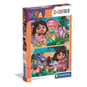 Puzzle 2x20 Super kolor Dora 24827