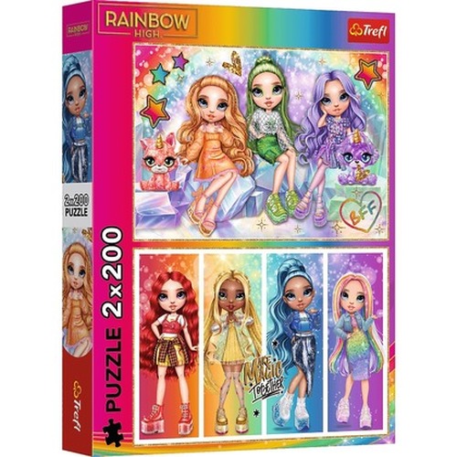 Puzzle 2x200 Tęczowe lalki MGA Rainbow High 13335