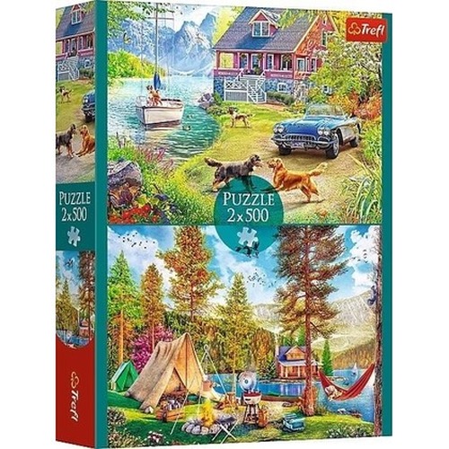 Puzzle 2x500 Letni relaks TREFL