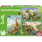 Puzzle 3 x 48 el. Dinozaury