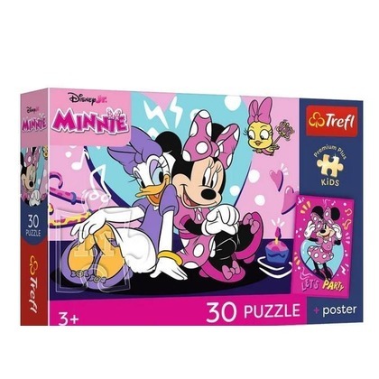 Puzzle 30 Disney Minnie + plakat TREFL