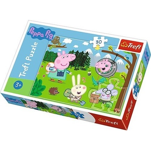 Puzzle 30 elementów - Świnka Peppa, Leśna wyprawa