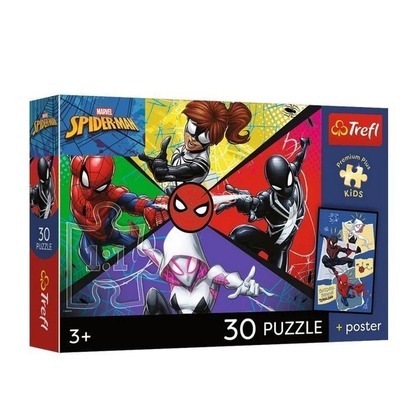 Puzzle 30 Spiderman + plakat TREFL