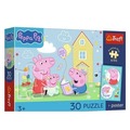 Puzzle 30 Świnka Peppa + plakat TREFL