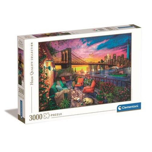 Puzzle 3000 HQ Manhattan balcony sunset 33552