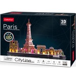 Puzzle 3D LED City Line Paryż