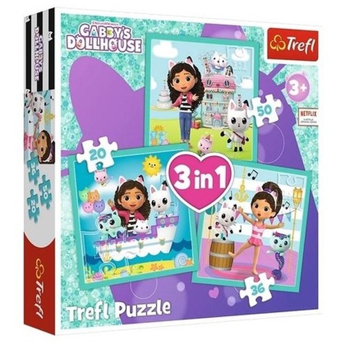 Puzzle 3w1 Aktywności Gabby TREFL