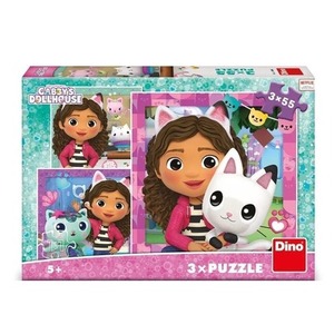 Puzzle 3w1 Koci Domek Gabi, Przyjaciele