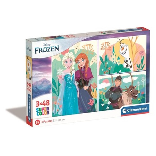 Puzzle 3x48 super kolor Disney Frozen 25284