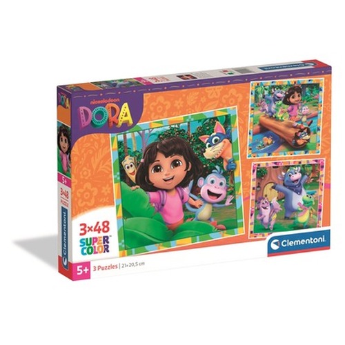 Puzzle 3x48 Super kolor Dora 25078