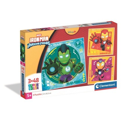 Puzzle 3x48 Super kolor Iron Man and His Awesome Friends 25004