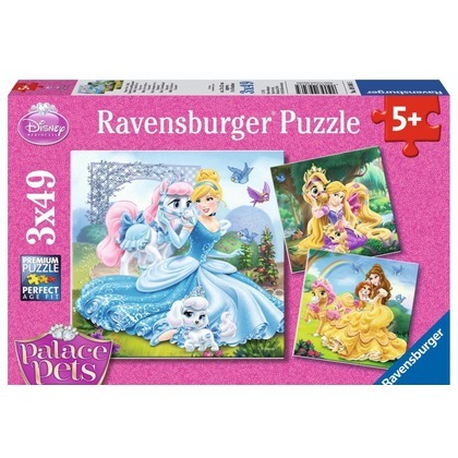 Puzzle 3x49 Disney Palace Pets