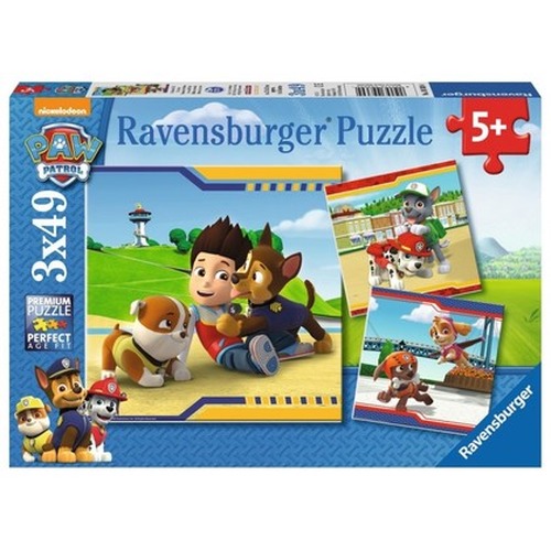 Puzzle 3x49 elementów - Psi Patrol, Futrzani bohaterowie