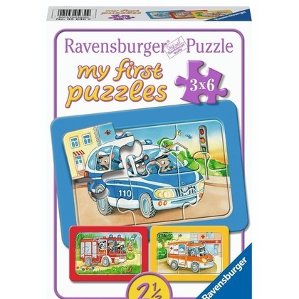 Puzzle 3x6 Emergency Vehicles