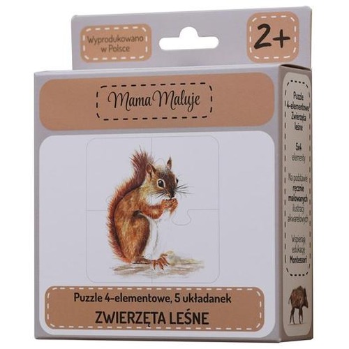 Puzzle 4-elementowe Zwierzęta leśne